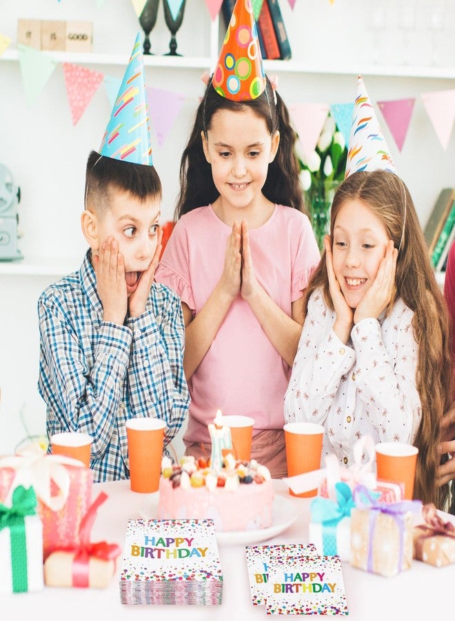 وولاين مجموعة مناديل ورقية من والين، 100 قطعة، مزينة بنقاط ملونة، مناسبة لحفلات أعياد الميلاد، سميكة، للاستخدام مرة واحدة، مثالية للمشروبات والحلويات. - Image 4